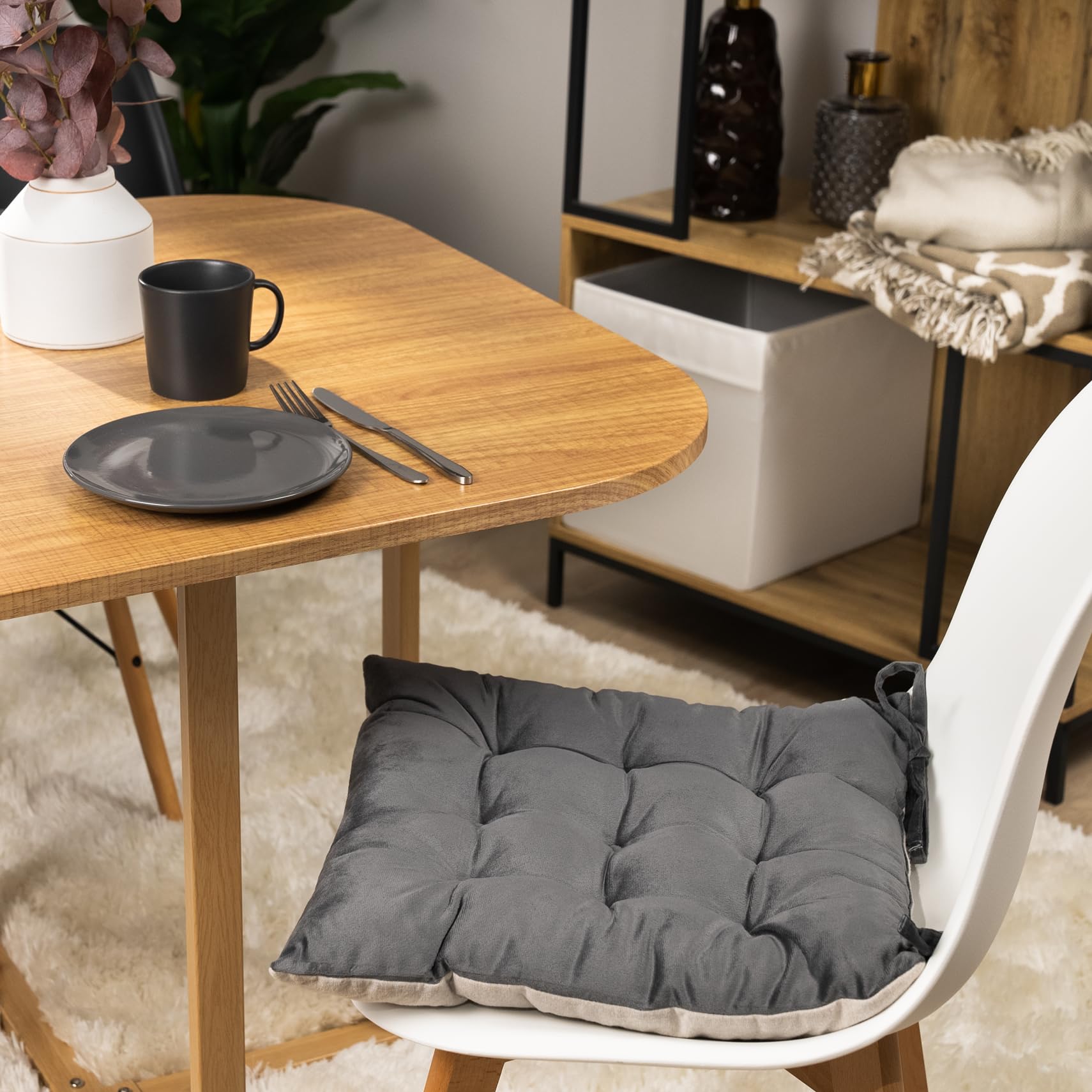 paco-home-sitzkissen-mit-befestigungsb-ndern-40x40-cm-stuhlkissen-indoor-2er-set-8 image 3