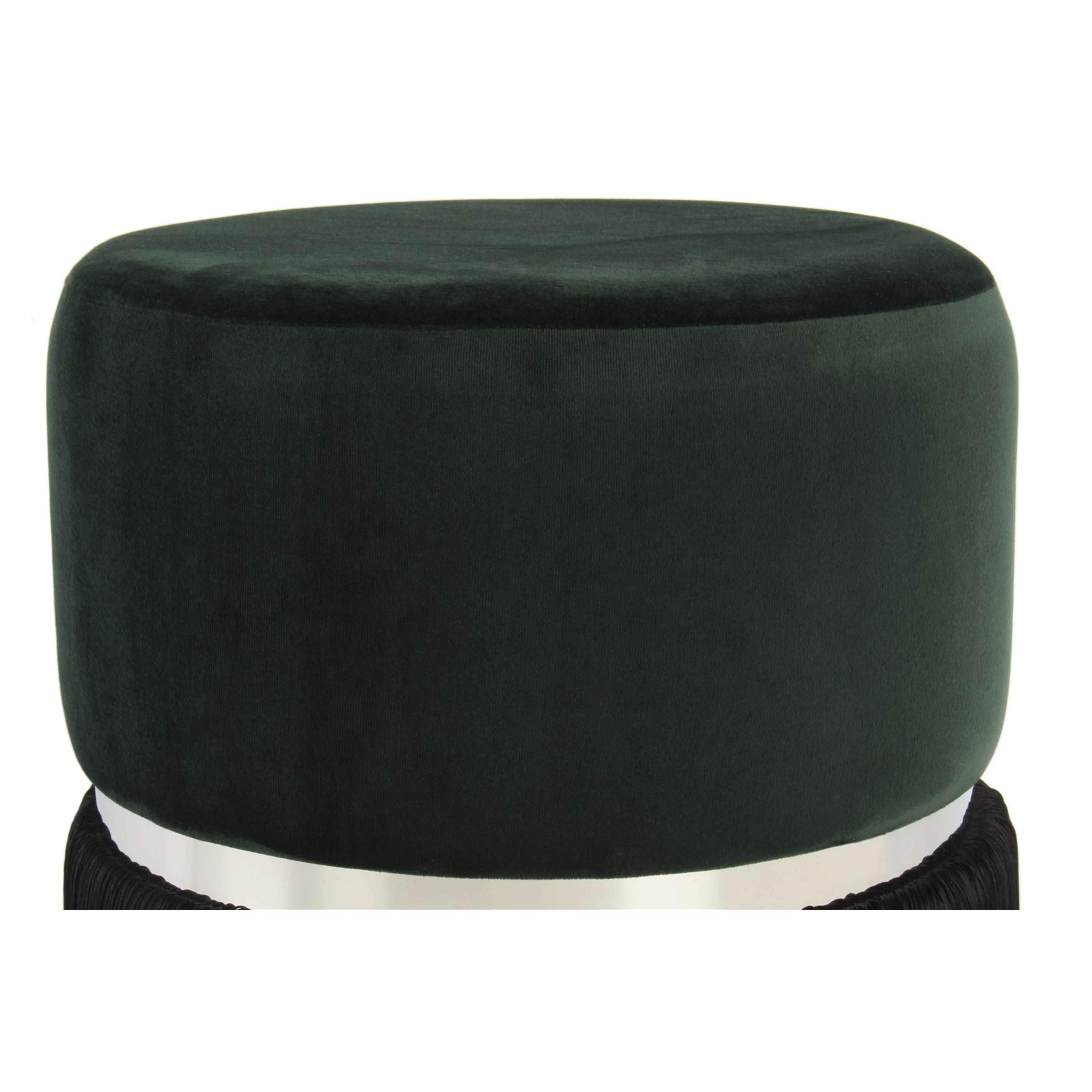 kayoom-hocker-rebecca-825-runder-fransenhocker-mit-samtweichem-bezug-und-metallr image 5