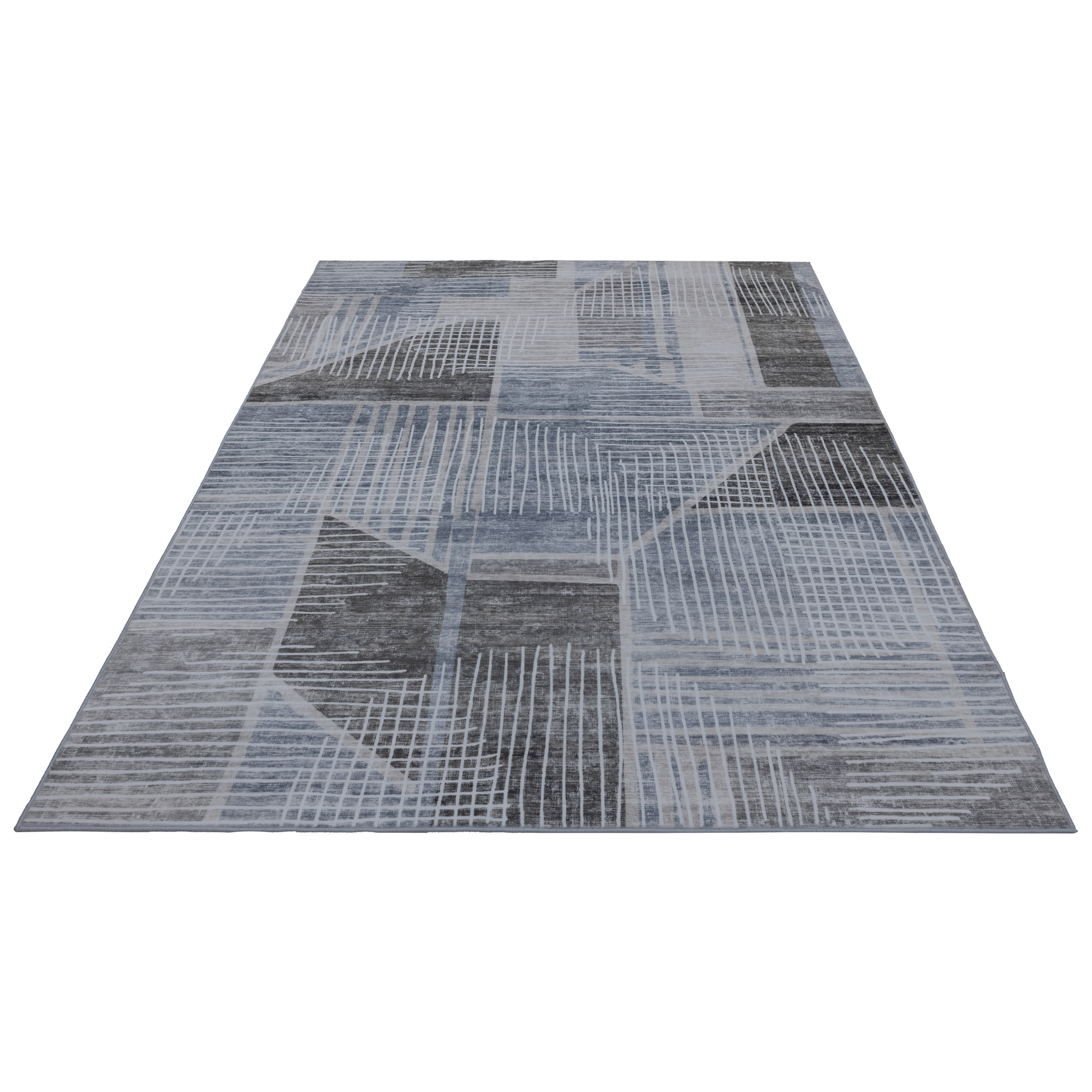 kayoom-visionary-129-taupe-kurzflor-teppich-aus-polyester-6-mm-flor-verschiedene image 3