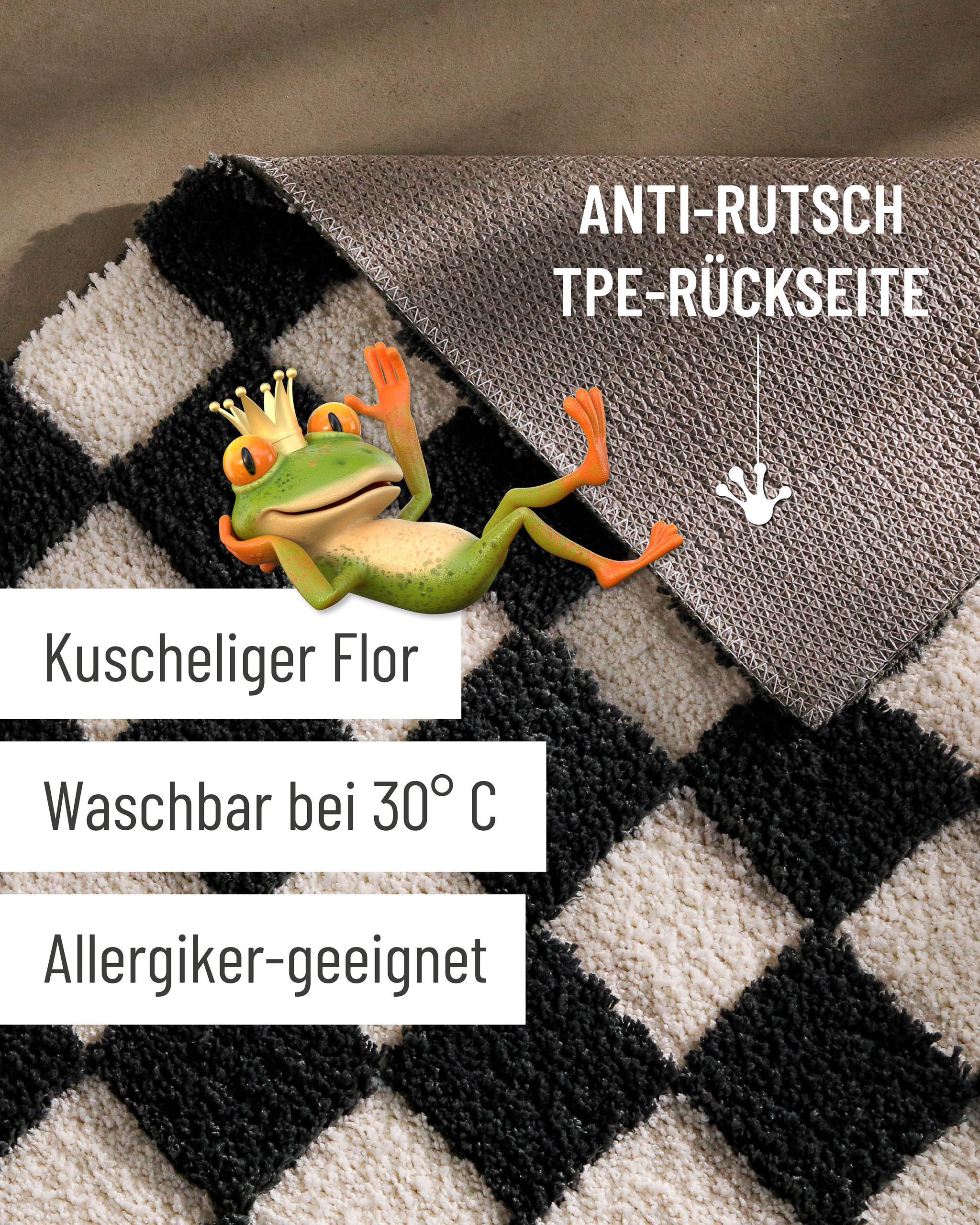 weconhome-bathking-bobbi-badteppich-anthrazit-grau-getuftet-schachbrett-look-rut image 3