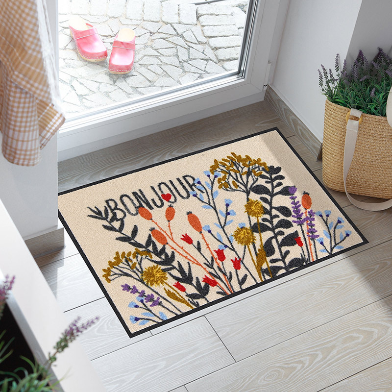 salonloewe-jardin-neverland-eingangsmatte-50-x-75-cm-florales-design-mit-bonjour image 2