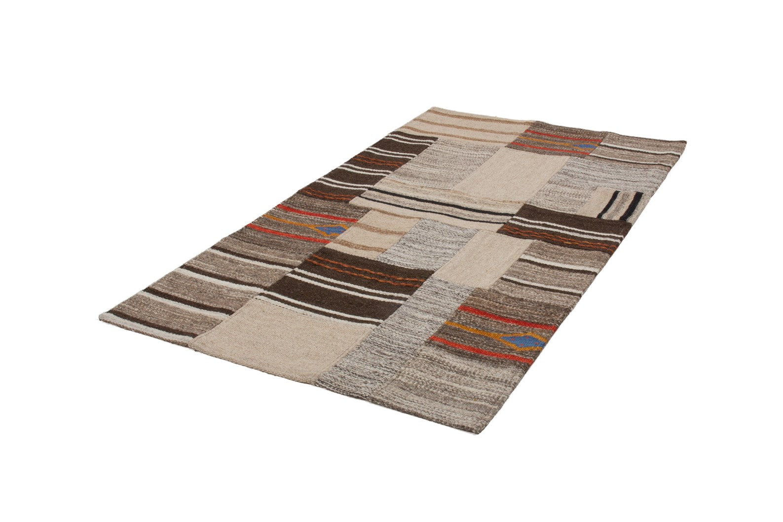 kayoom-radical-220-teppich-handgefertigtes-patchwork-design-aus-wolle-baumwolle image 2