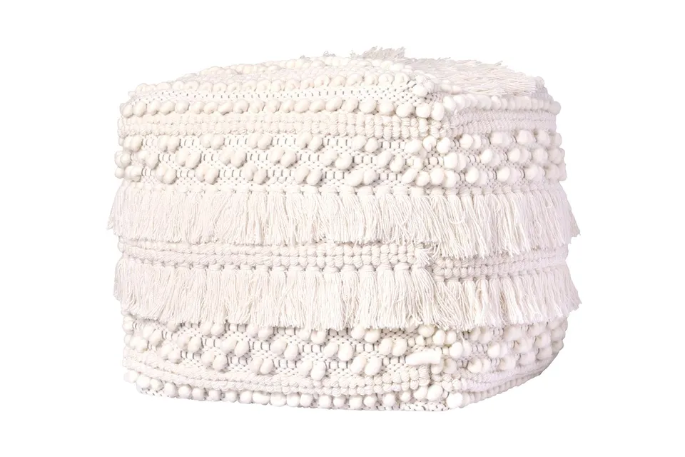 kayoom-bohist-325-pouf-boho-style-hocker-mit-fransen-quasten image 1