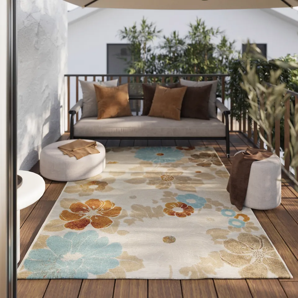 weconhome-beachflower-in-outdoorteppich-beige image 1