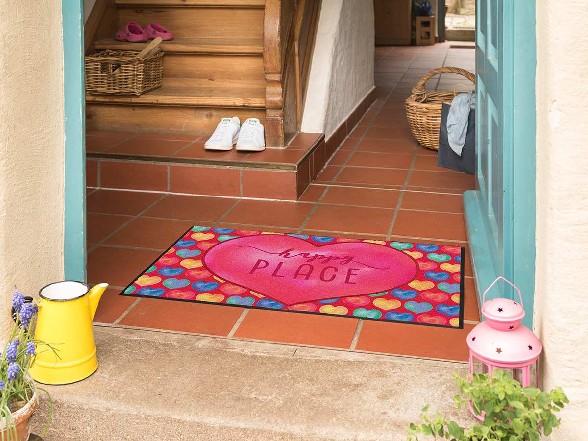 salonloewe-happy-place-heart-eingangsmatte-50-x-75-cm-herz-design-waschbar image 2