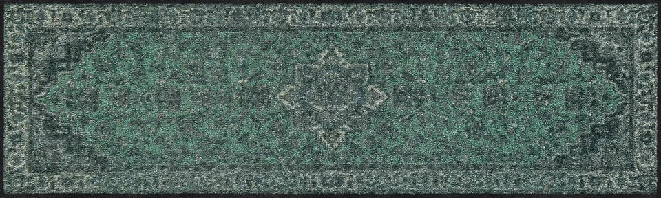 salonloewe-babylon-aqua-eingangsmatte-30-x-100-cm-schmaler-l-ufer-waschbar image 1