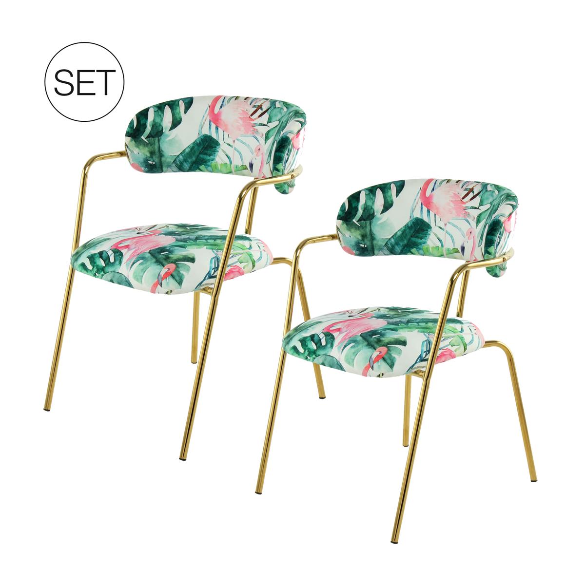 kayoom-stuhl-forest-425-2er-set-multi-gr-n-samtoptik-goldfarbenes-metallgestell image 1