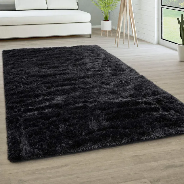 paco-home-teddy-hochflor-fellteppich-160x220-cm-schwarz-einfarbig image 1