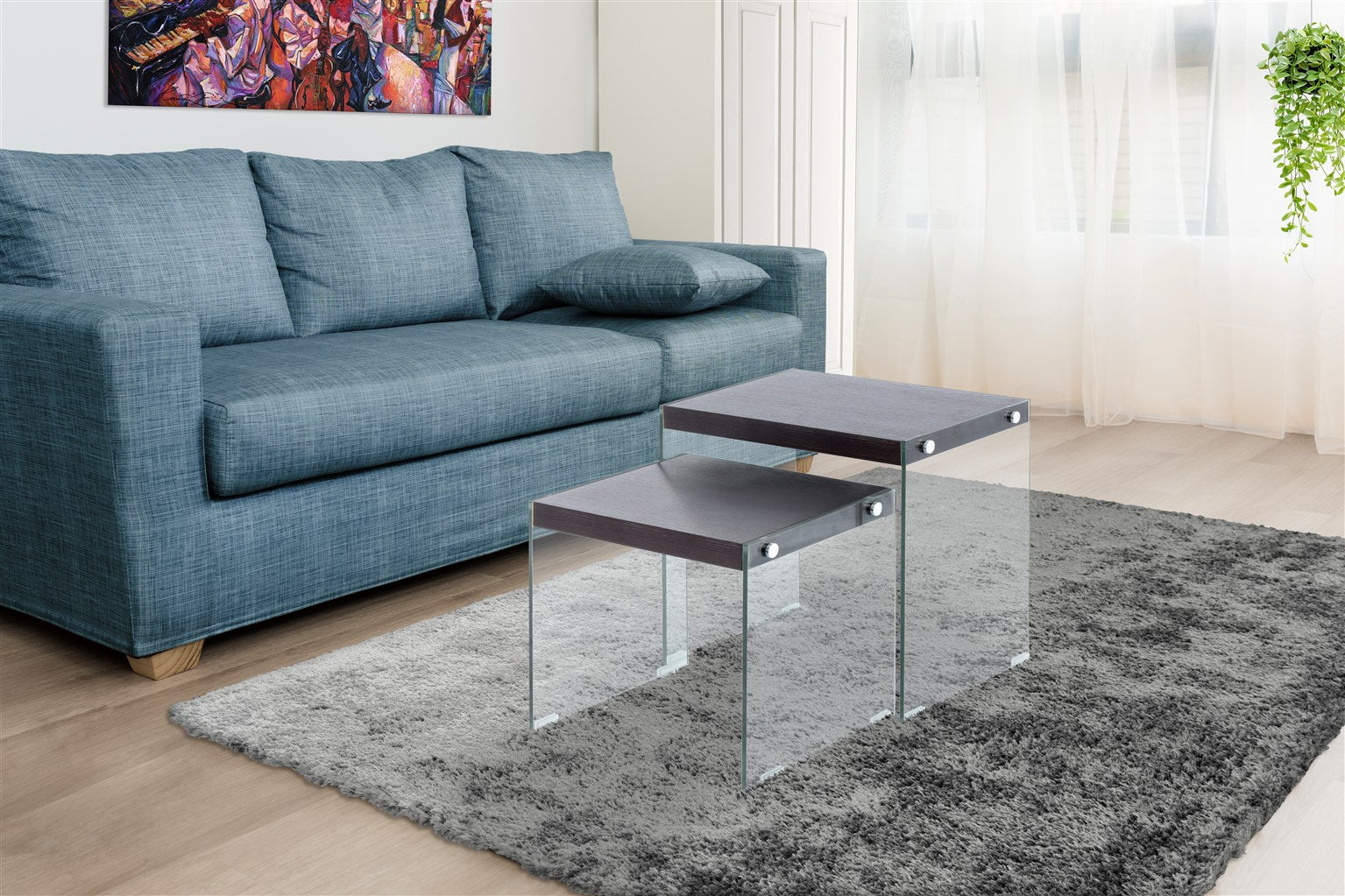 kayoom-elementary-225-beistelltisch-2er-set-glas-seitenw-nde-modern image 7