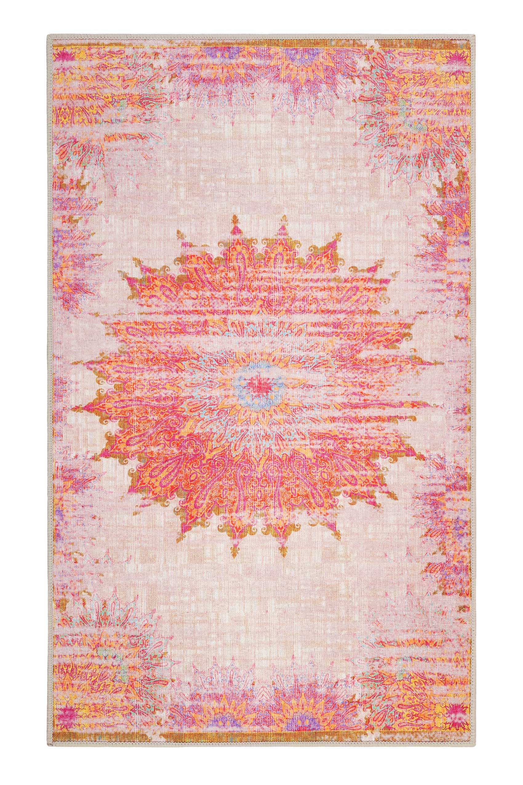 weconhome-badteppich-sleepwalker-bunt-vintage-oriental-gewebt-synthetik-antiruts image 1