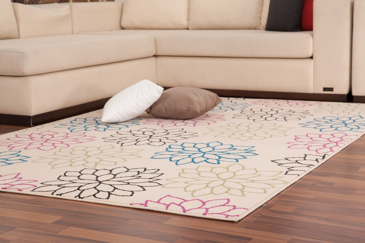kayoom-sona-523-teppich-flachflor-florales-design-modern-mehrere-farben image 2