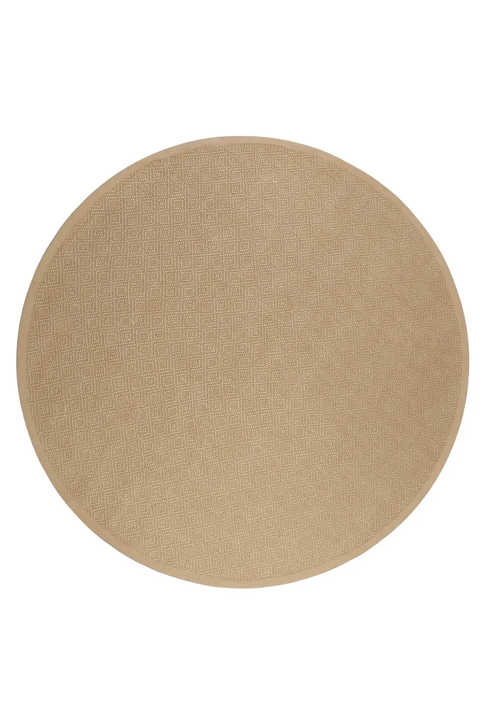 weconhome-jute-teppich-hugo-two-rund-natur-mit-rautenmuster image 1
