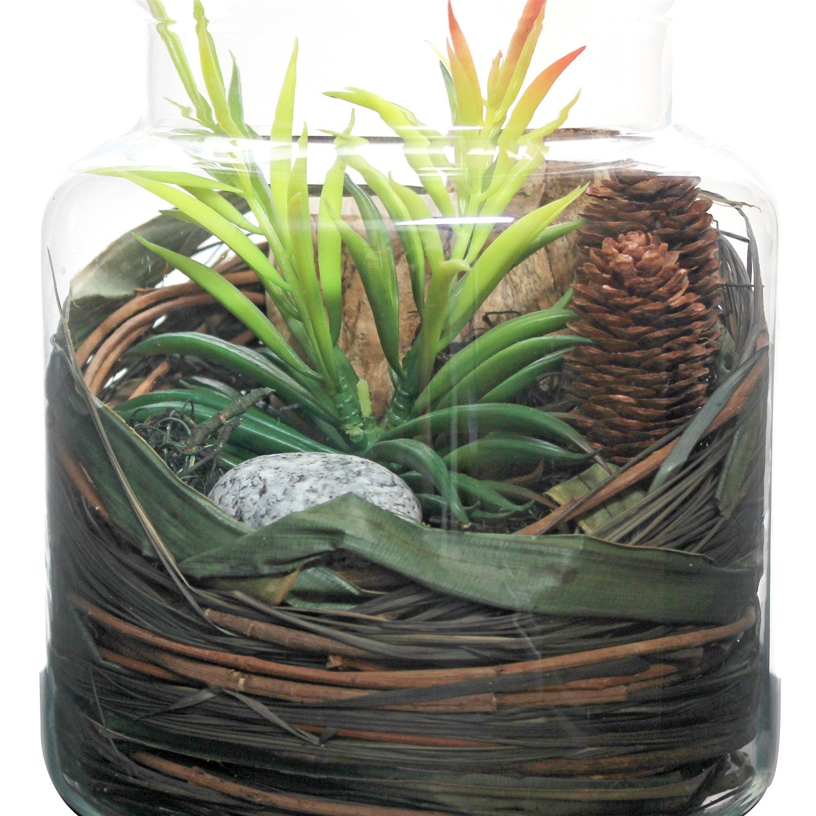 kayoom-dekoglas-flora-810-natural-handgefertigt-transparentes-glas-mit-pflanzena image 3