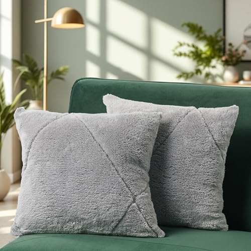 paco-home-kissenbezug-raute-3d-2er-set-grau-skandi-waschbar image 7