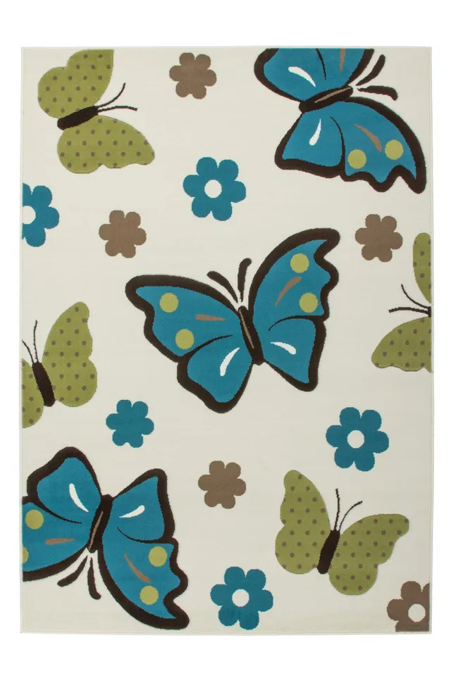 kayoom-sona-2045-kinderzimmerteppich-verspieltes-design-mit-schmetterlingen-und- image 1