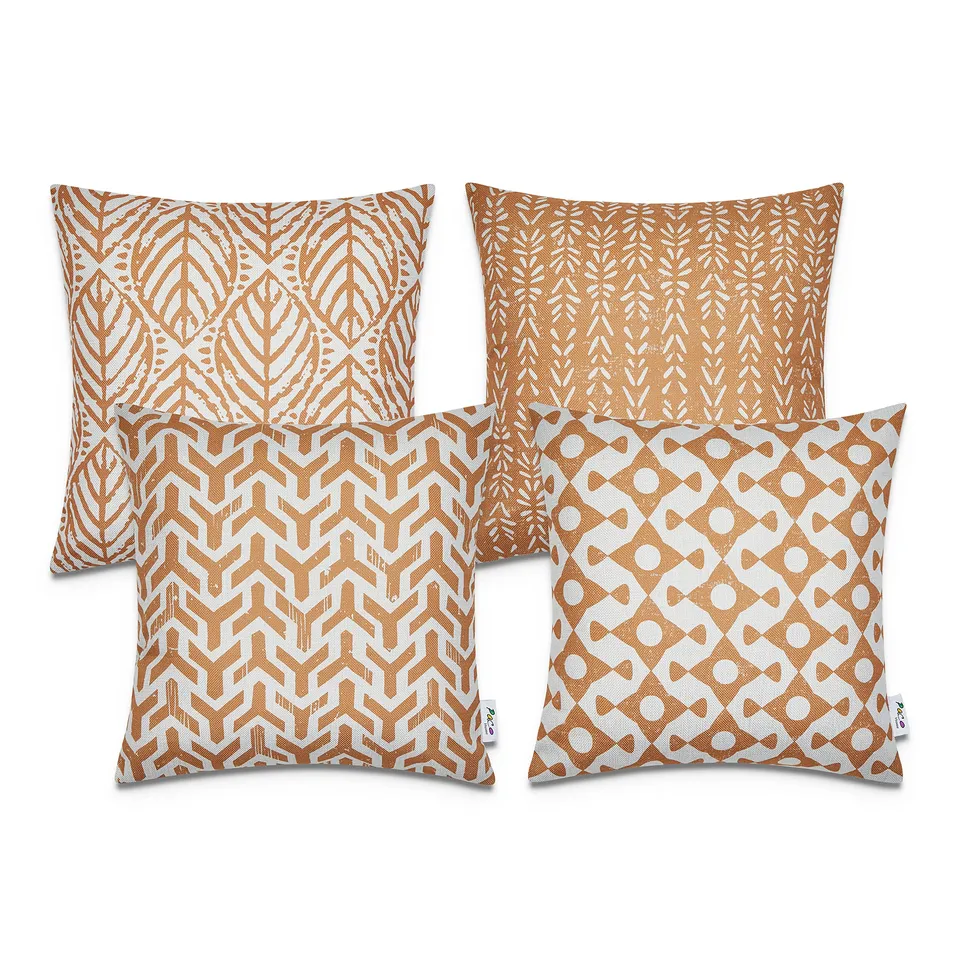 paco-home-kissenbezug-4er-set-geometrisch-modern-dunkelorange image 1