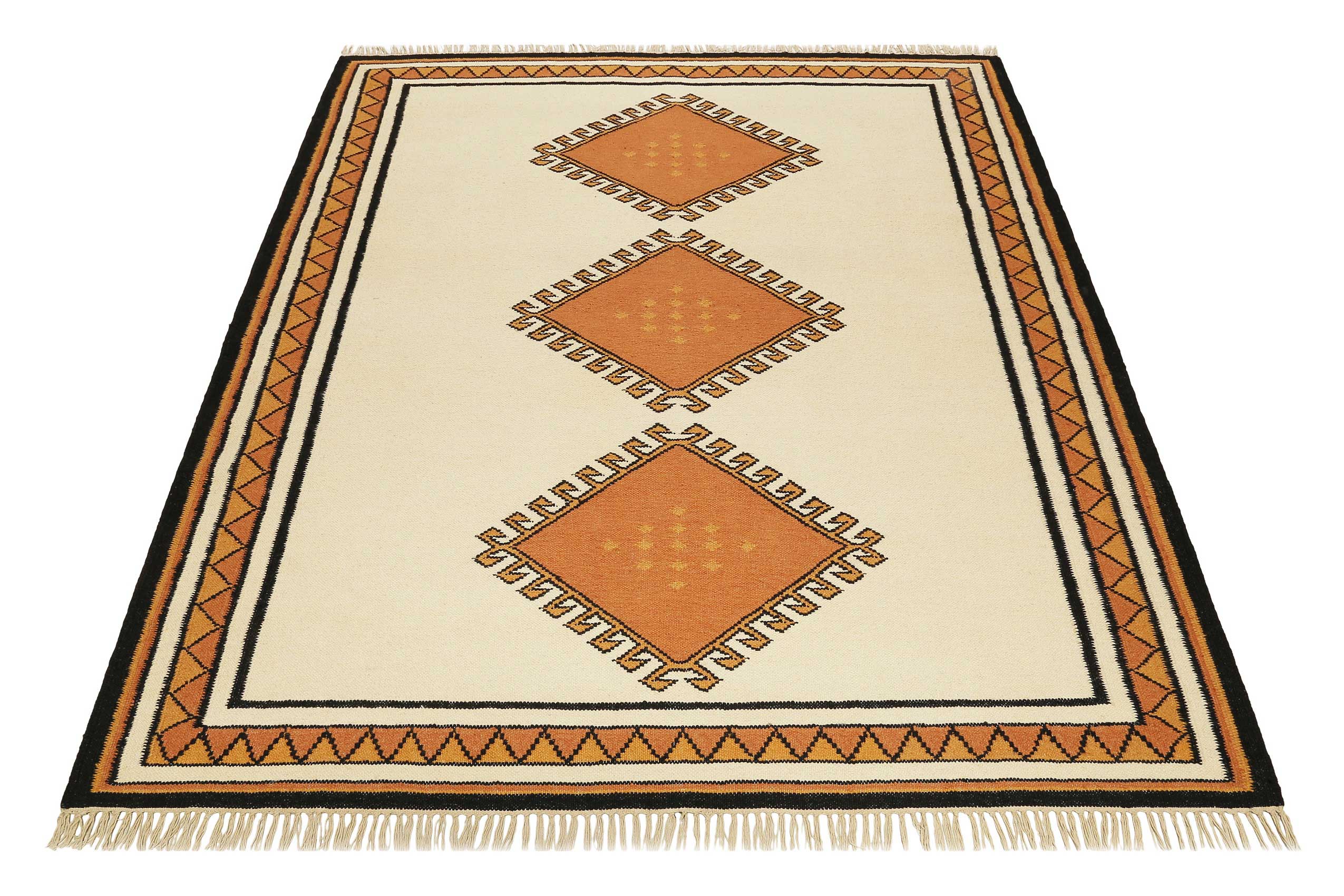 weconhome-afoud-kelim-teppich-beige-terrakotta-wolle image 2
