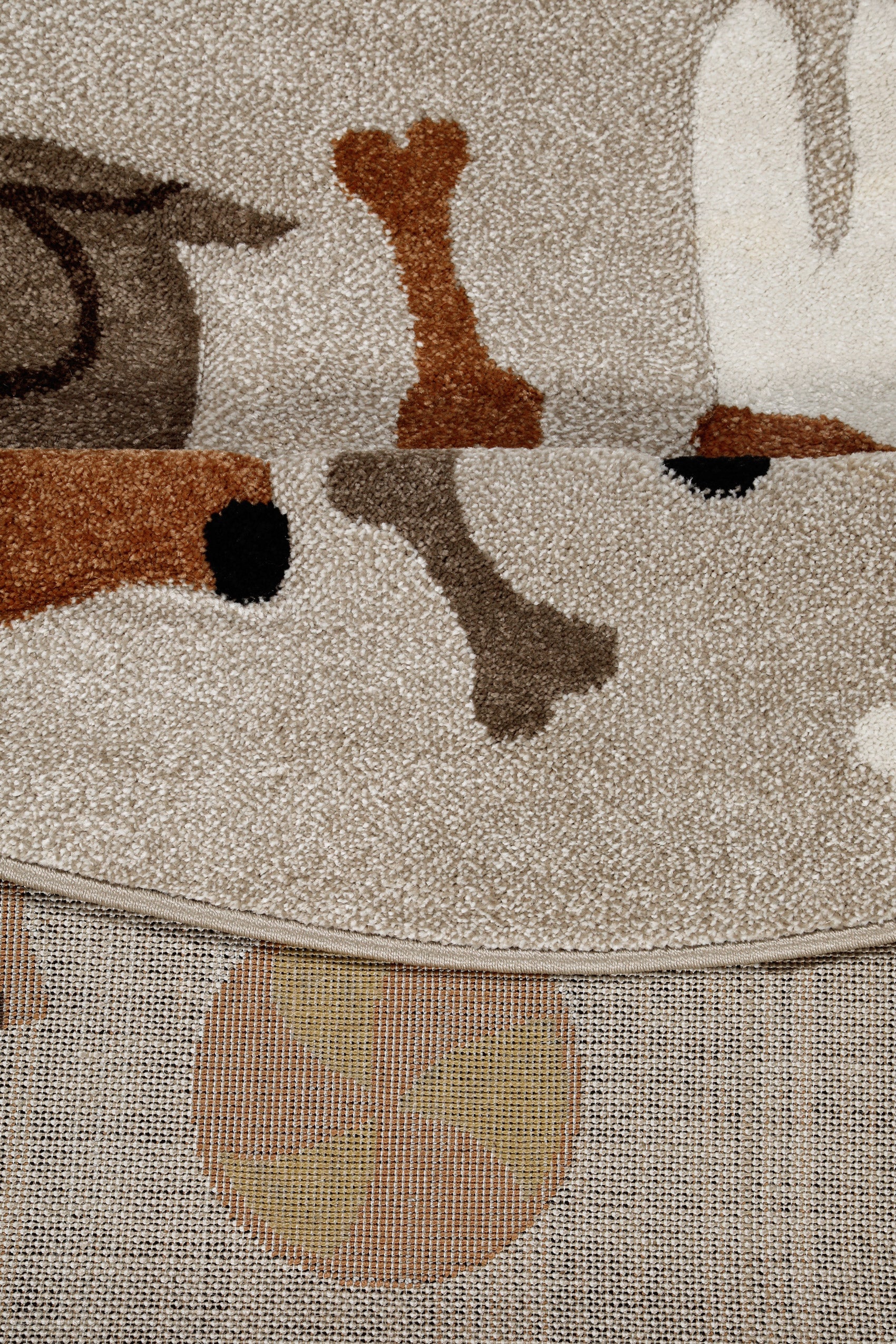 weconhome-smart-kids-rocky-friends-kinderteppich-rund-sand-beige-meliert image 4