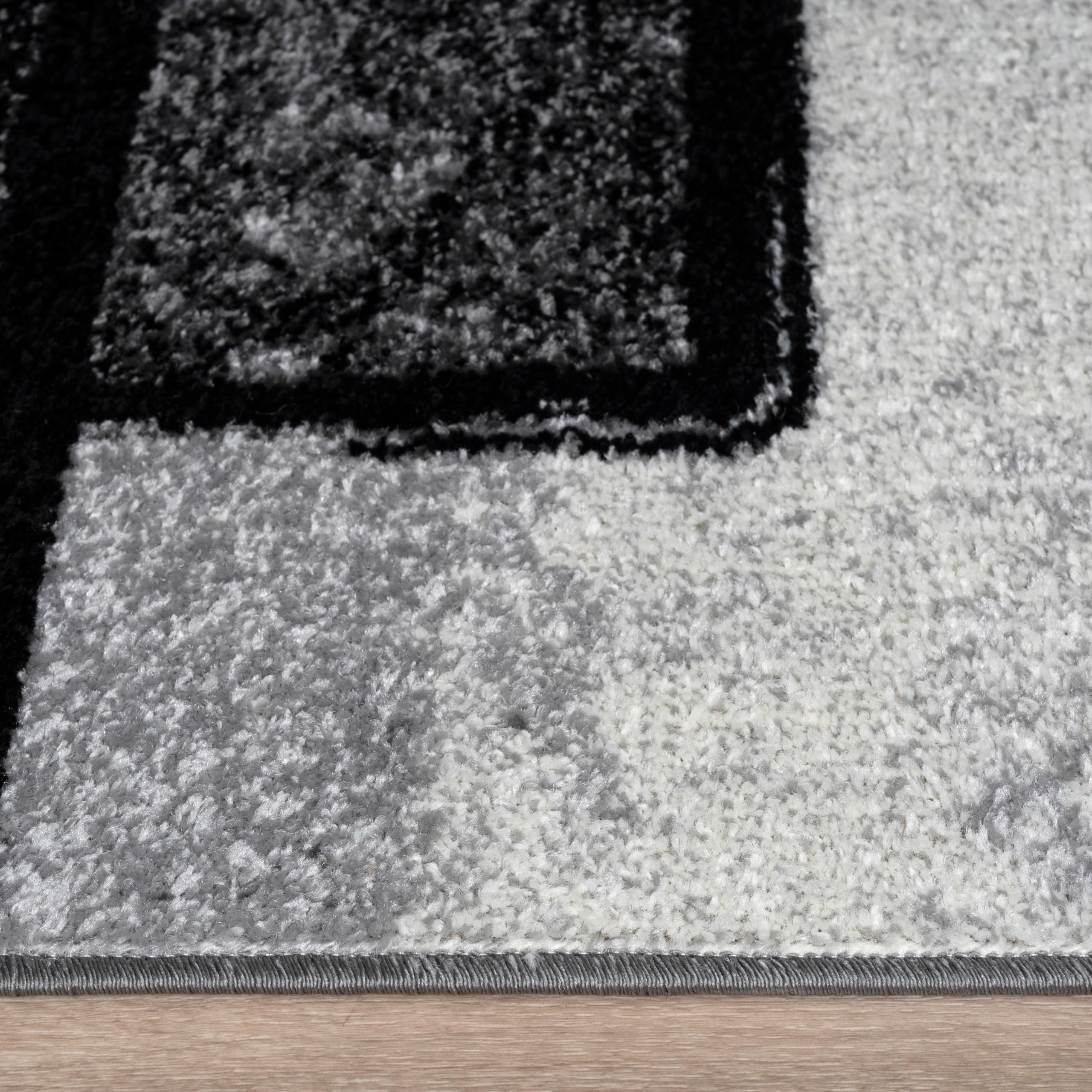 paco-home-metro-teppich-kurzflor-abstrakt-schwarz-grau-80x150-cm image 2