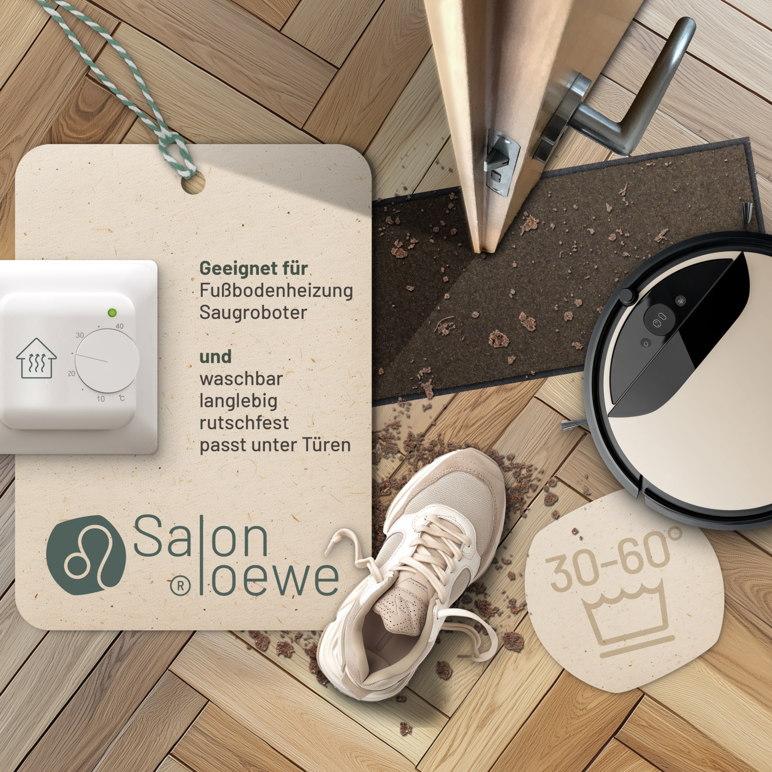 salonloewe-schokobraun-minimatte-30-x-100-cm-schmale-waschbare-fu-matte-in-schok image 2