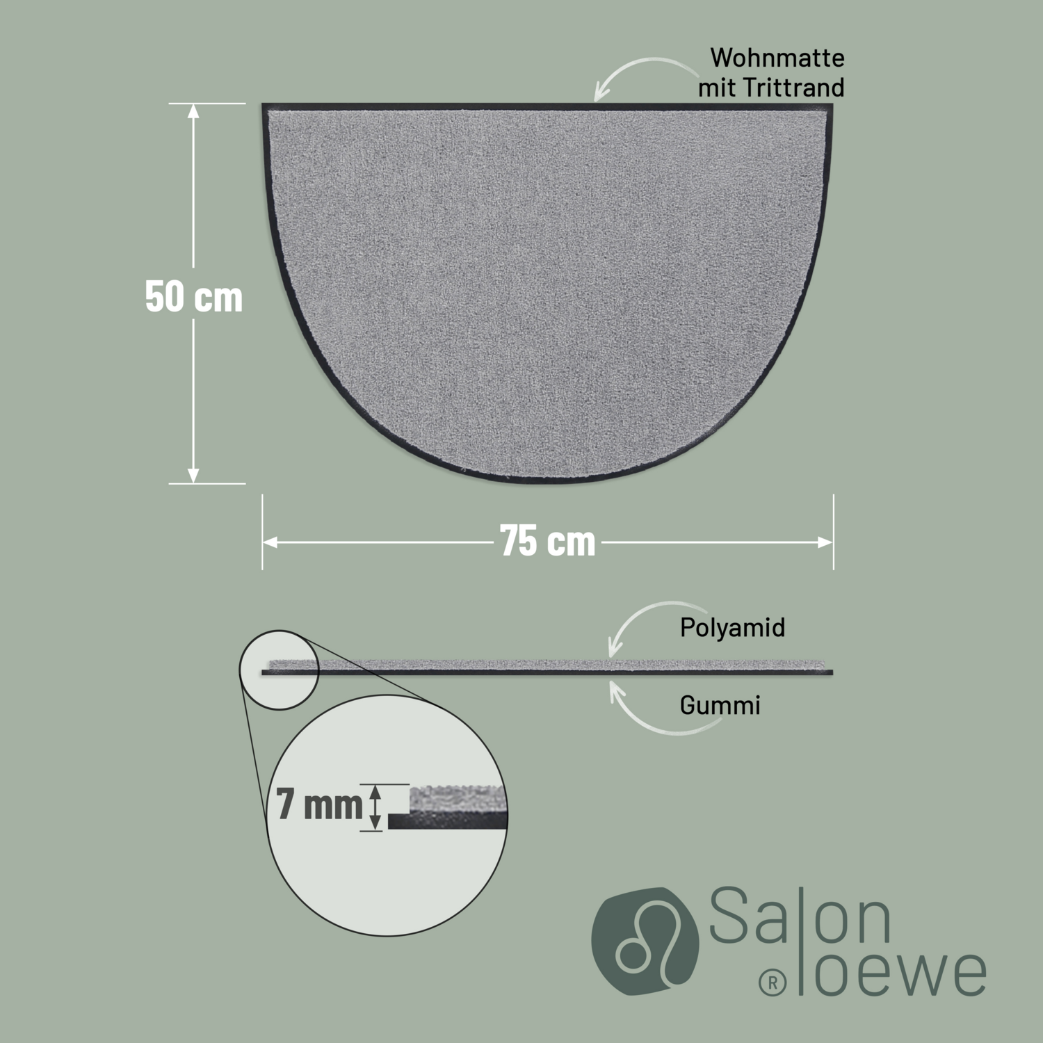 salonloewe-silbergrau-halb-rund-50-x-75-cm-halbrunde-fu-matte-polyamid-rutschfes image 3