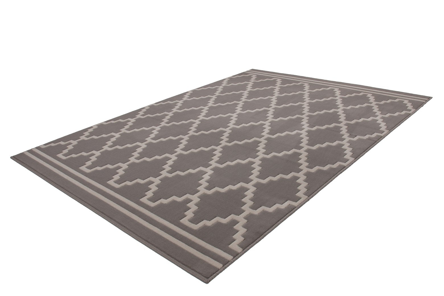 kayoom-lina-225-kurzflorteppich-in-3d-optik-taupe-elfenbein-verschiedene-gr-en image 4