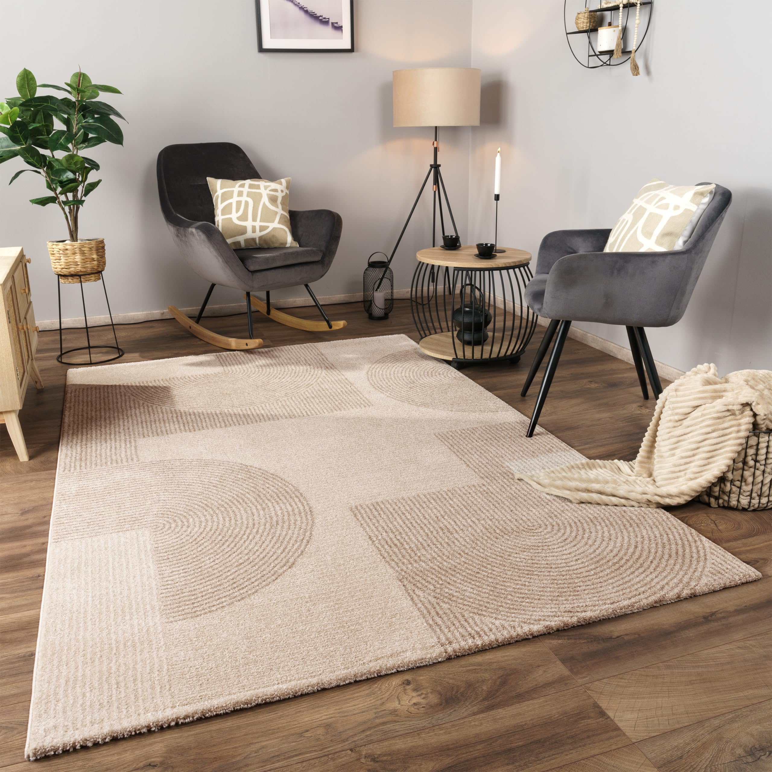 paco-home-kurzflor-teppich-geometrisch-3d-creme-240x340-cm image 7