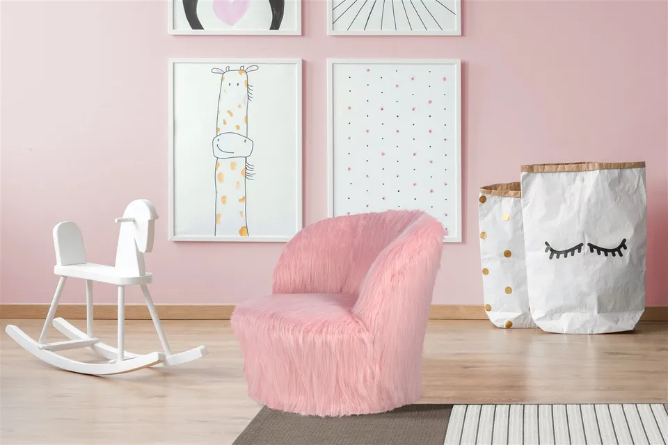 kayoom-kinderstuhl-nanny-225-pl-schsessel-mit-kunstfell-bezug-f-r-kinderzimmer-u image 1