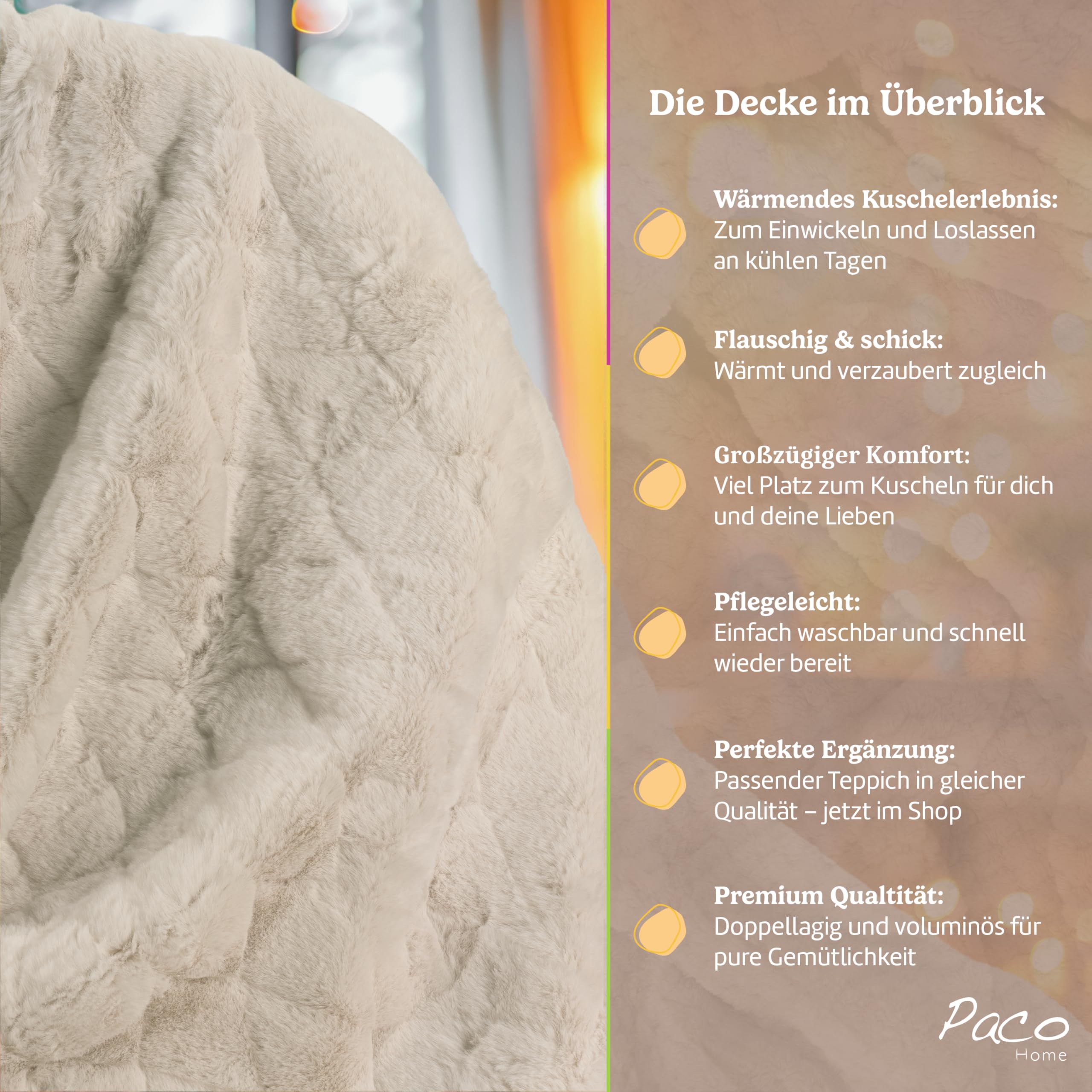 paco-home-kuscheldecke-rautenmuster-200x240cm-creme image 4