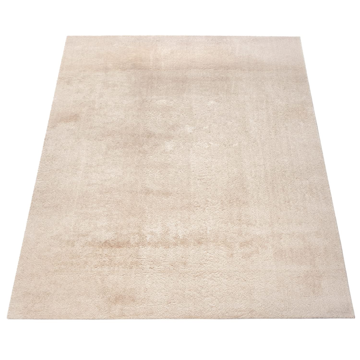 paco-home-teppich-wohnzimmer-kurzflor-weich-rutschfest-modern-einfarbig-beige-10 image 6