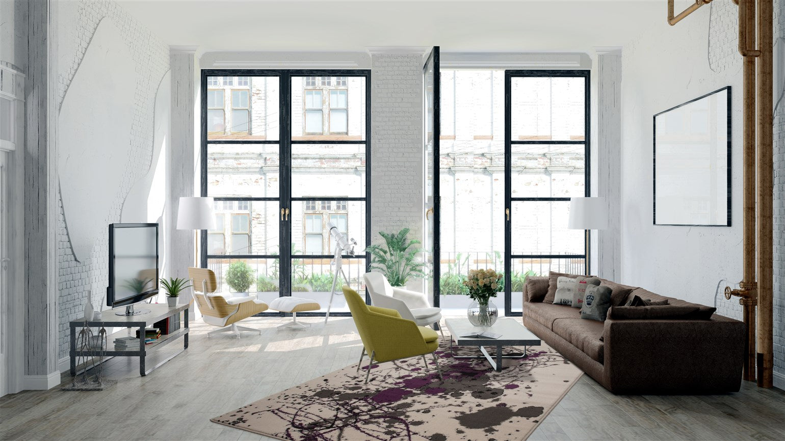 kayoom-rohullah-5010-flachflorteppich-modernes-farbklecks-design-verschiedene-fa image 2