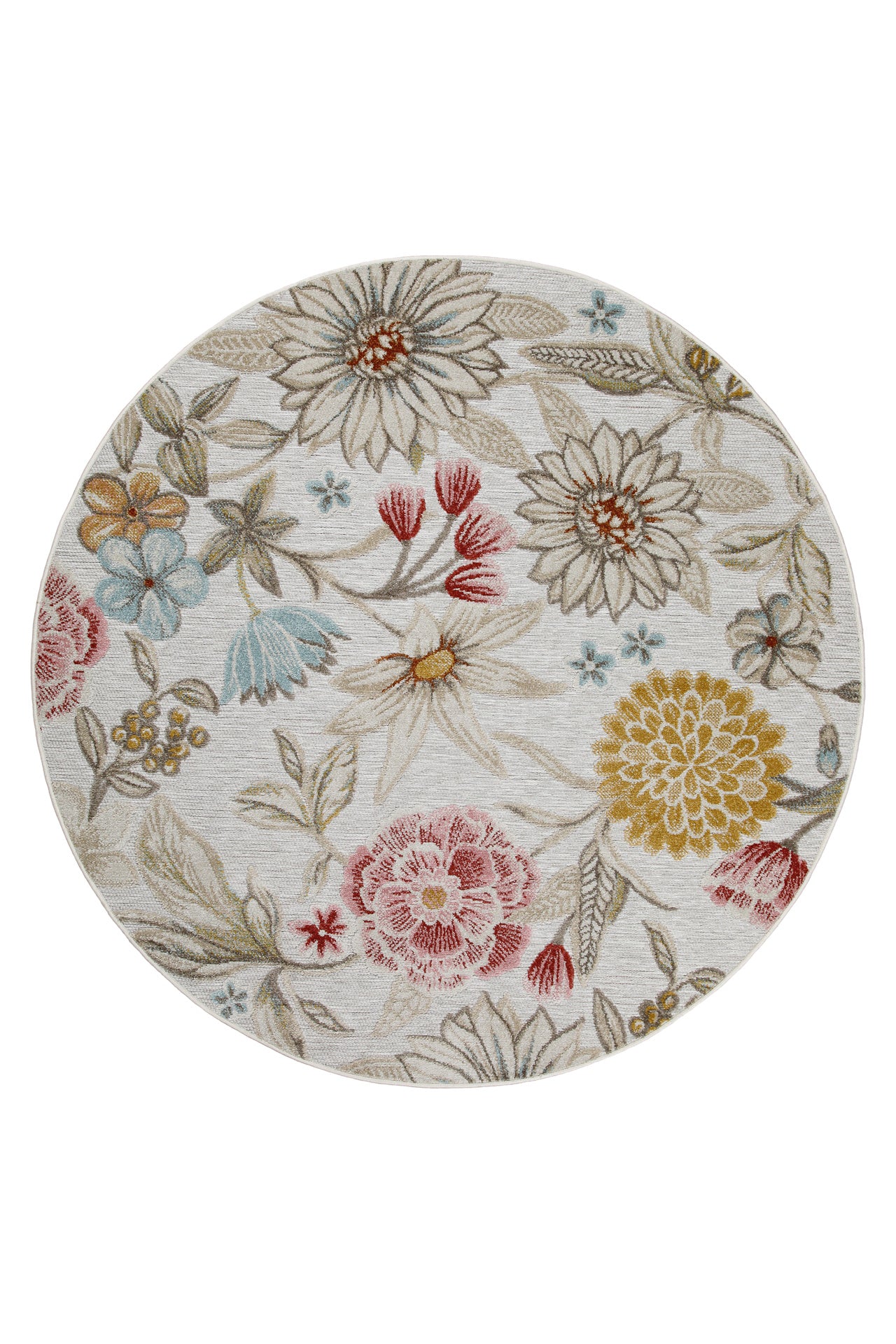weconhome-abloom-in-outdoorteppich-rund-beige-gewebt-wetterfest-florales-hoch-ti image 2