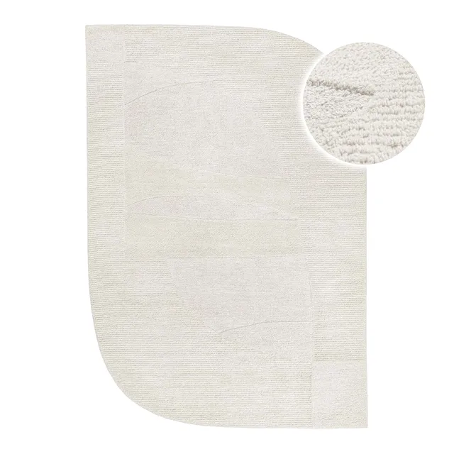 weconhome-kurzflorteppich-dodo-creme-wei-schurwolle image 1
