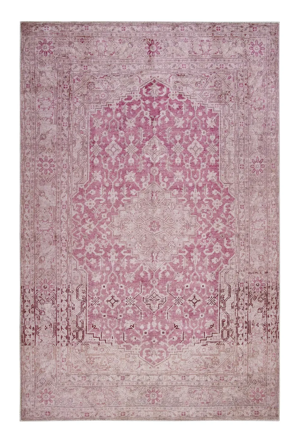 weconhome-past-future-vintage-teppich-grau-beige-rosa-gewebt image 1