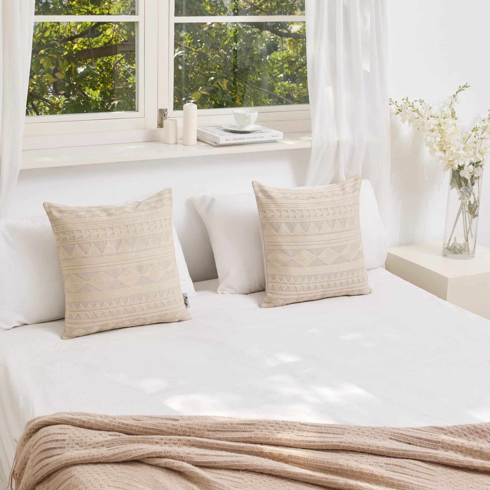 paco-home-kissenbezug-deko-2er-set-bl-tter-skandi-creme image 2