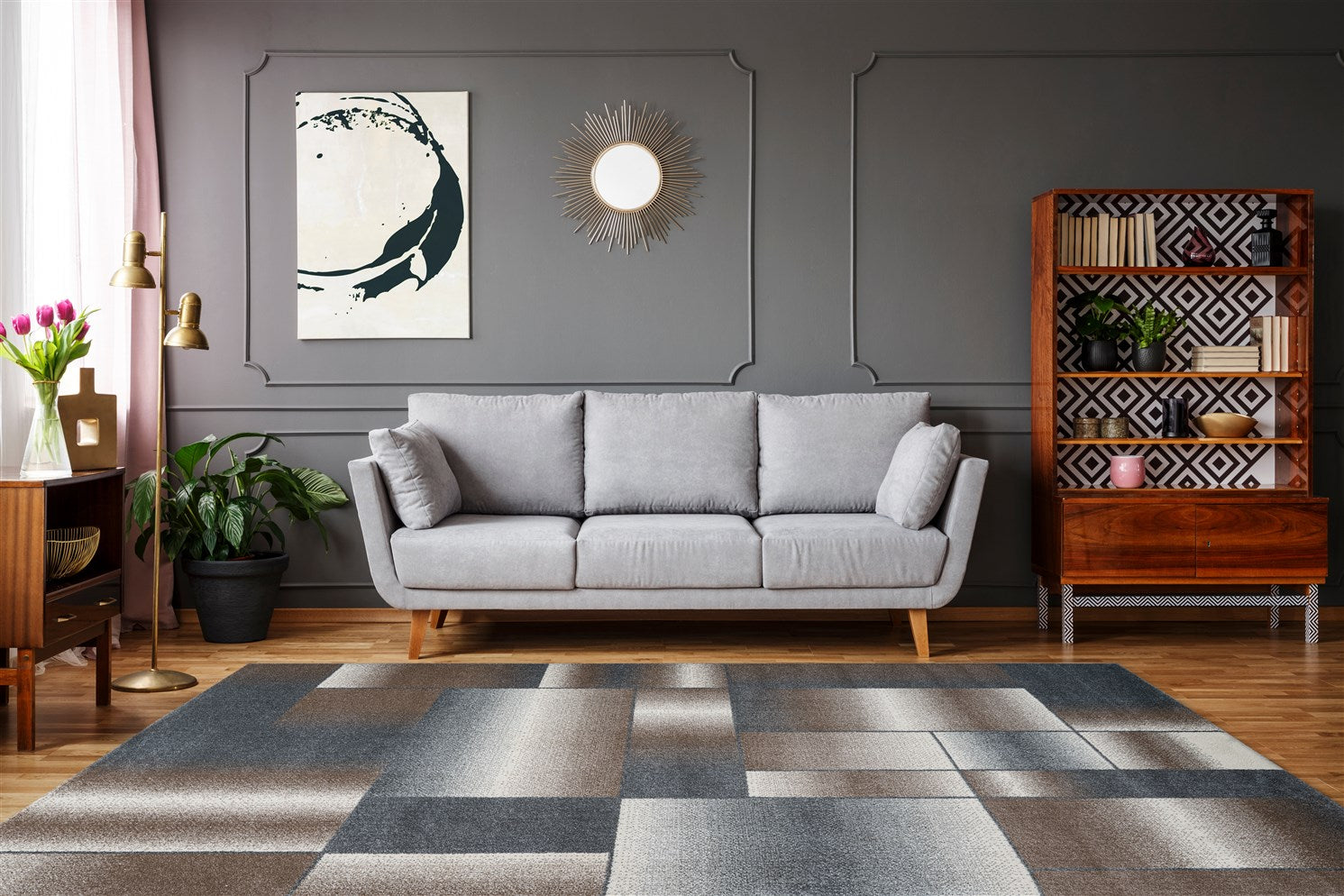 kayoom-broadway-300-kurzflorteppich-moderner-teppich-mit-harmonischem-muster image 2