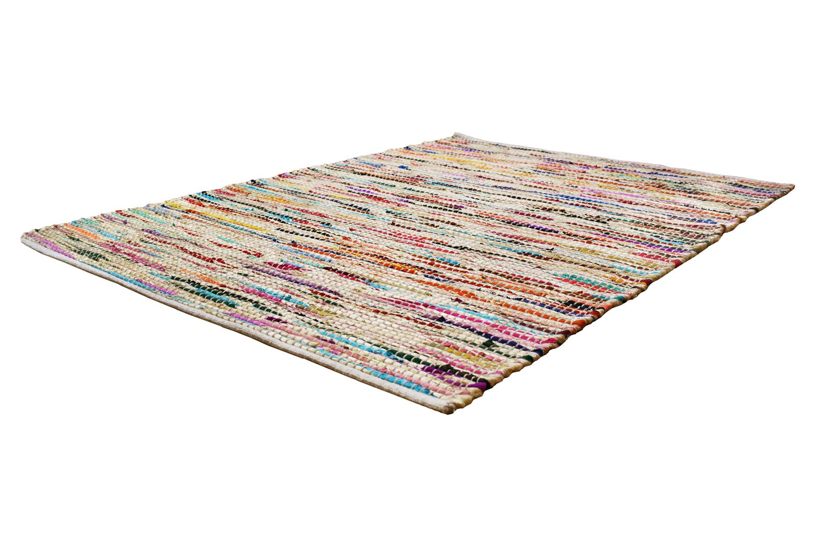 kayoom-sienna-610-teppich-handgeflochten-baumwolle-jute-flacher-flor-mehrfarbig image 4