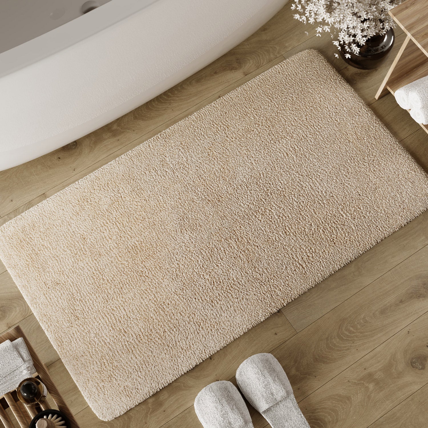 weconhome-basics-badteppich-erik-beige-100-baumwolle-20-mm-flor-50-rabatt image 2