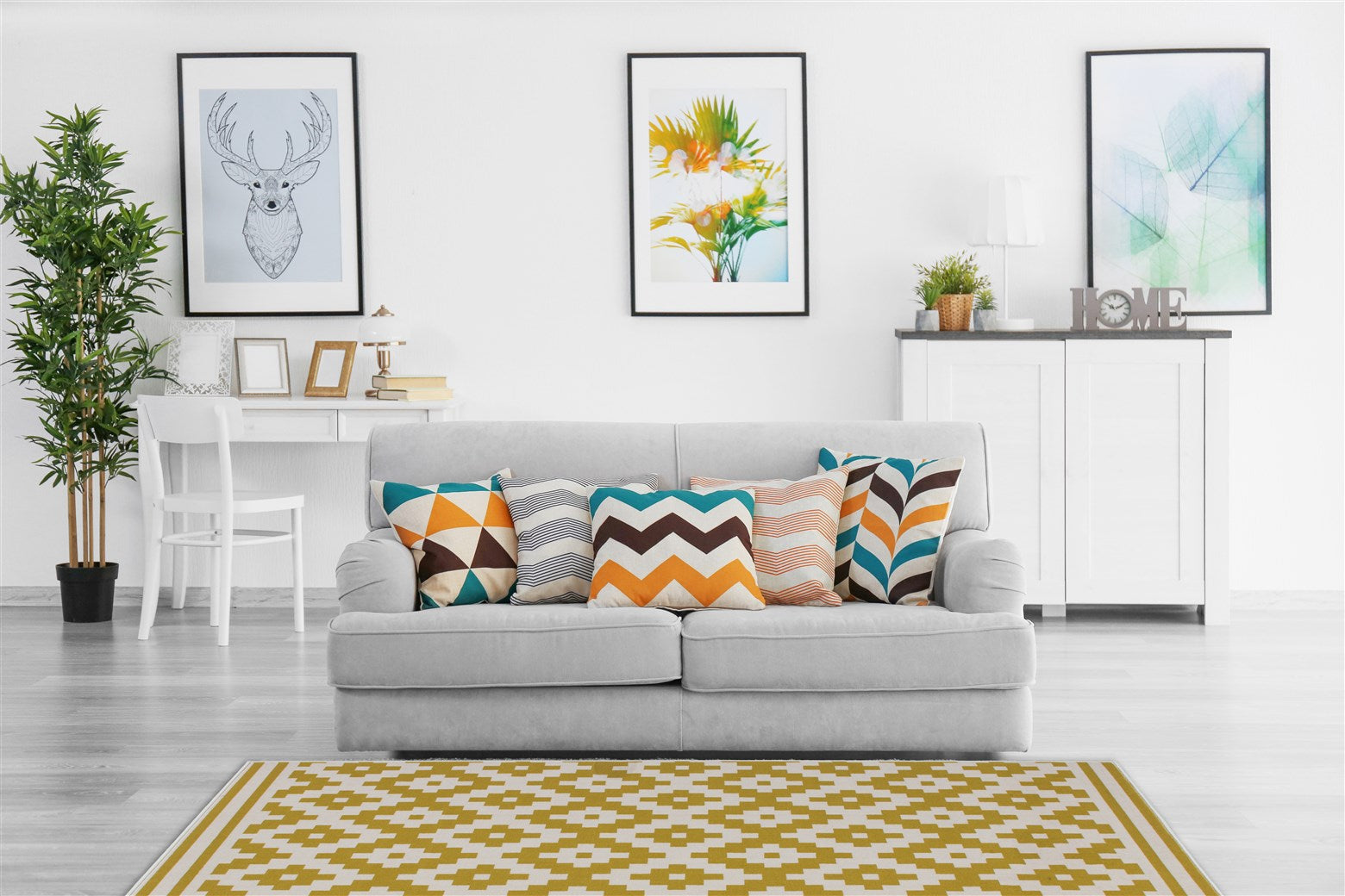 kayoom-now-325-kurzflorteppich-geometrisches-rauten-design-verschiedene-farben-u image 2