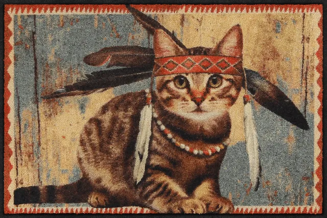 salonloewe-lakota-eingangsmatte-50-x-75-cm-katzenmotiv-rutschfest-polyamid image 1