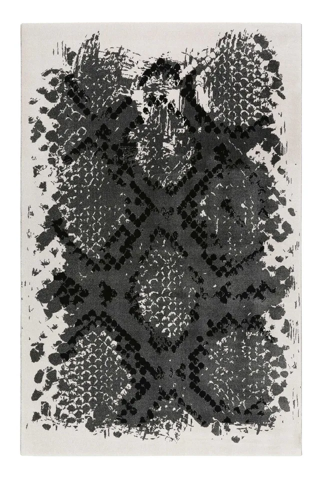 weconhome-phyton-teppich-animal-print-grau-silber image 1