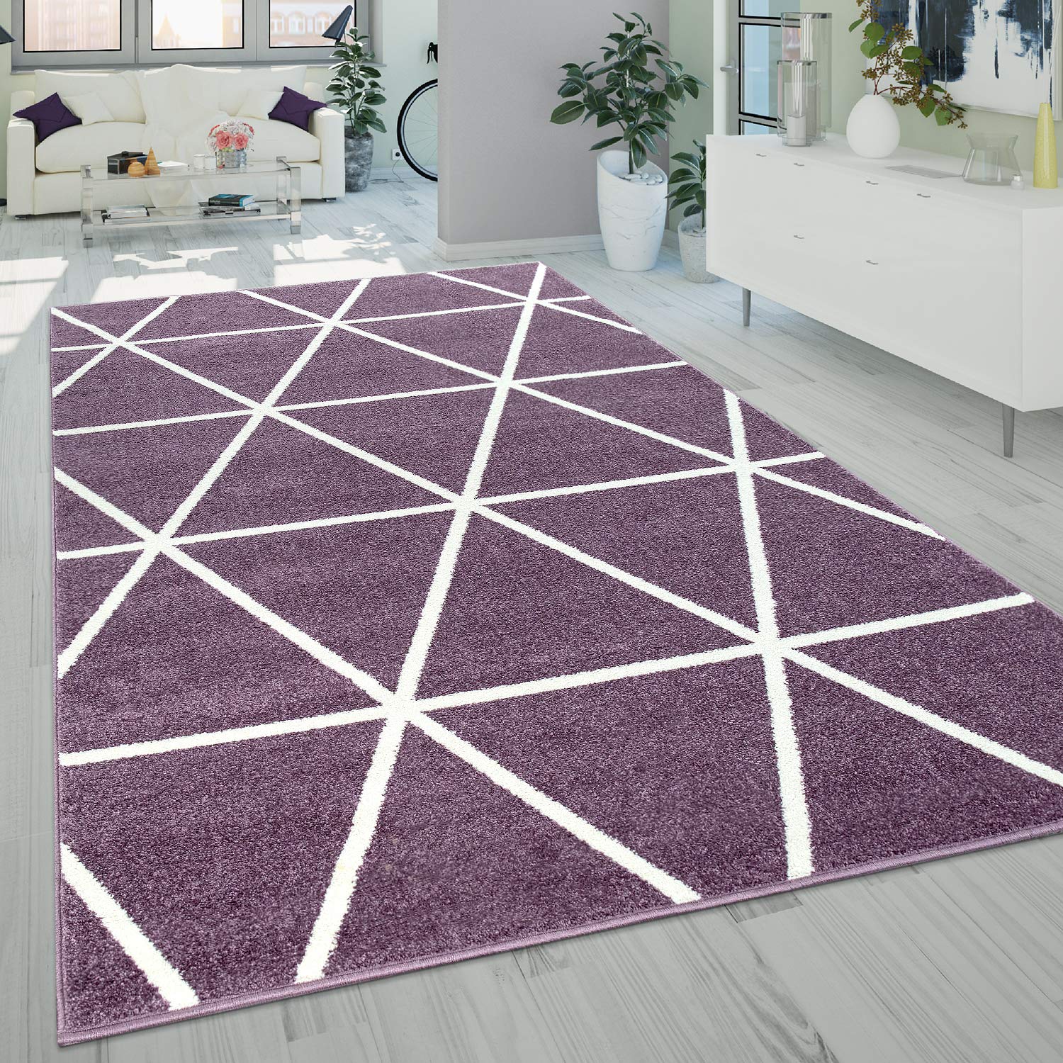 paco-home-wohnzimmer-teppich-skandi-rauten-60x100-cm-grau image 4