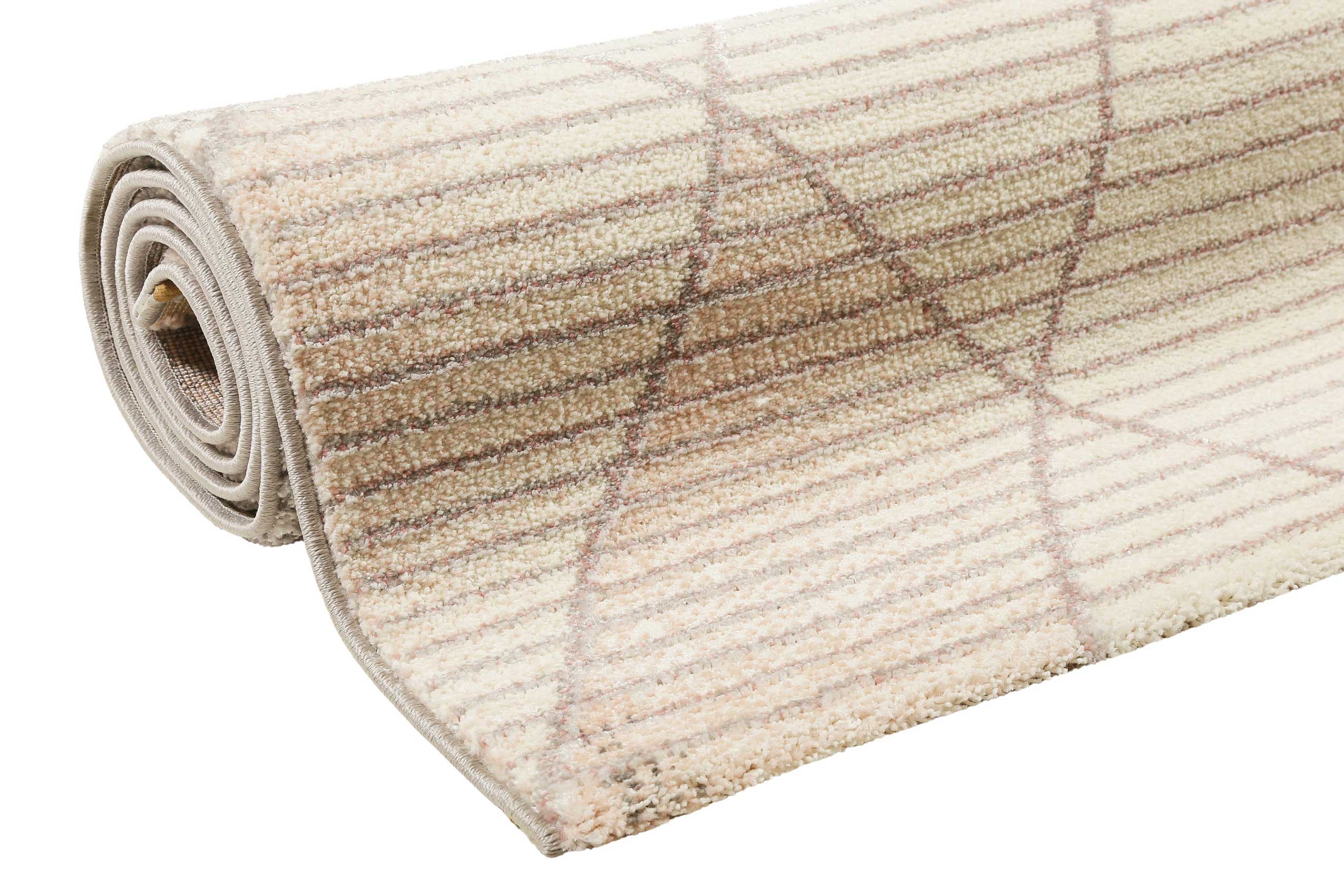 weconhome-velvet-walk-teppich-rosa-creme-grau-kurzflor-gewebt image 7