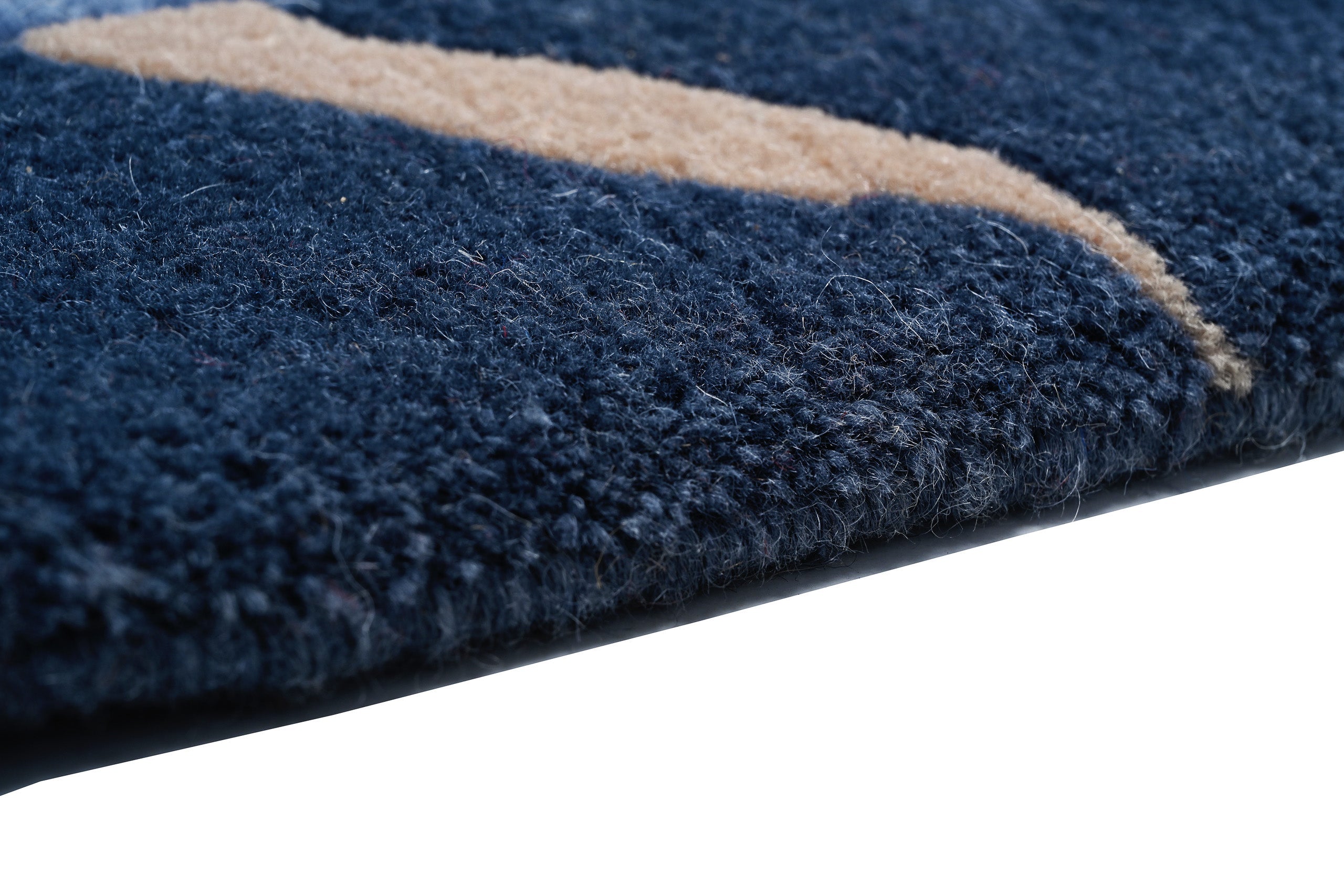 weconhome-retro-bord-re-handkn-pfteppich-wolle-tibet-blau-grau-eckig-neuwertig image 3