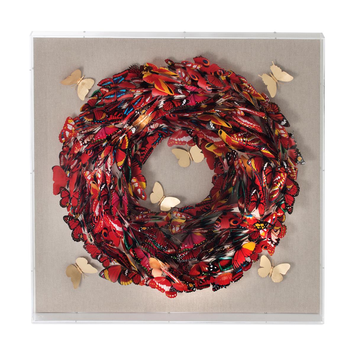 kayoom-papier-wandbild-schmetterling-80-cm-x-80-cm-handgefertigtes-kunstwerk image 1