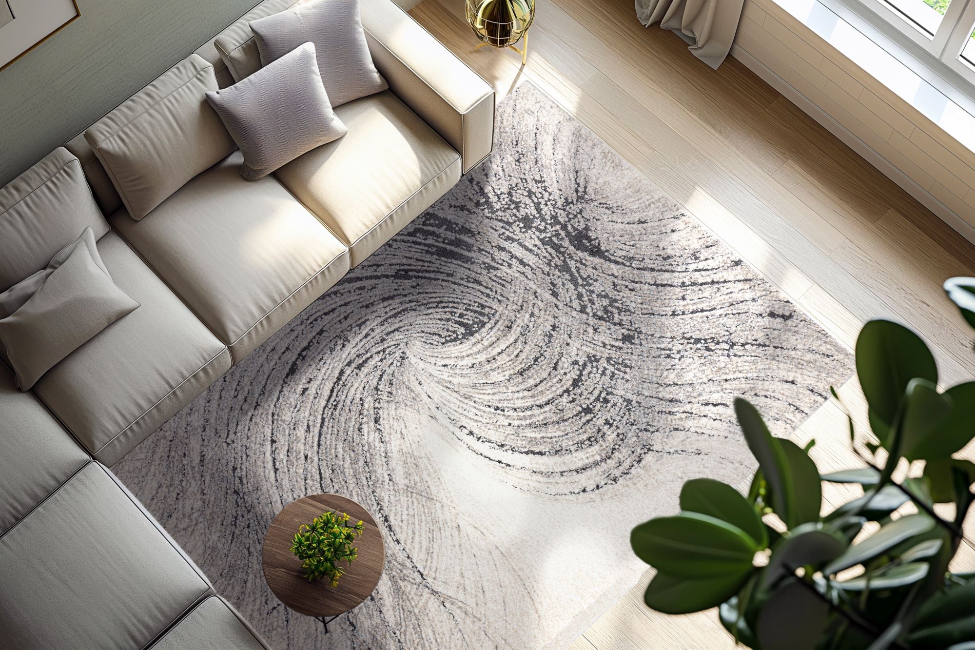 kayoom-firenze-487-kurzflorteppich-20-mm-flor-3200-g-m-polypropylen-jute-r-cken image 4