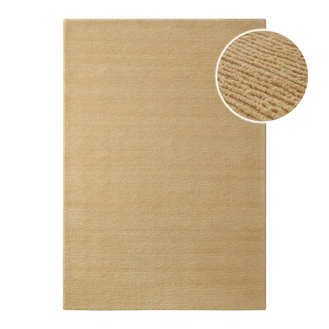weconhome-castello-one-kurzflor-teppich-schurwolle-sand-beige image 1