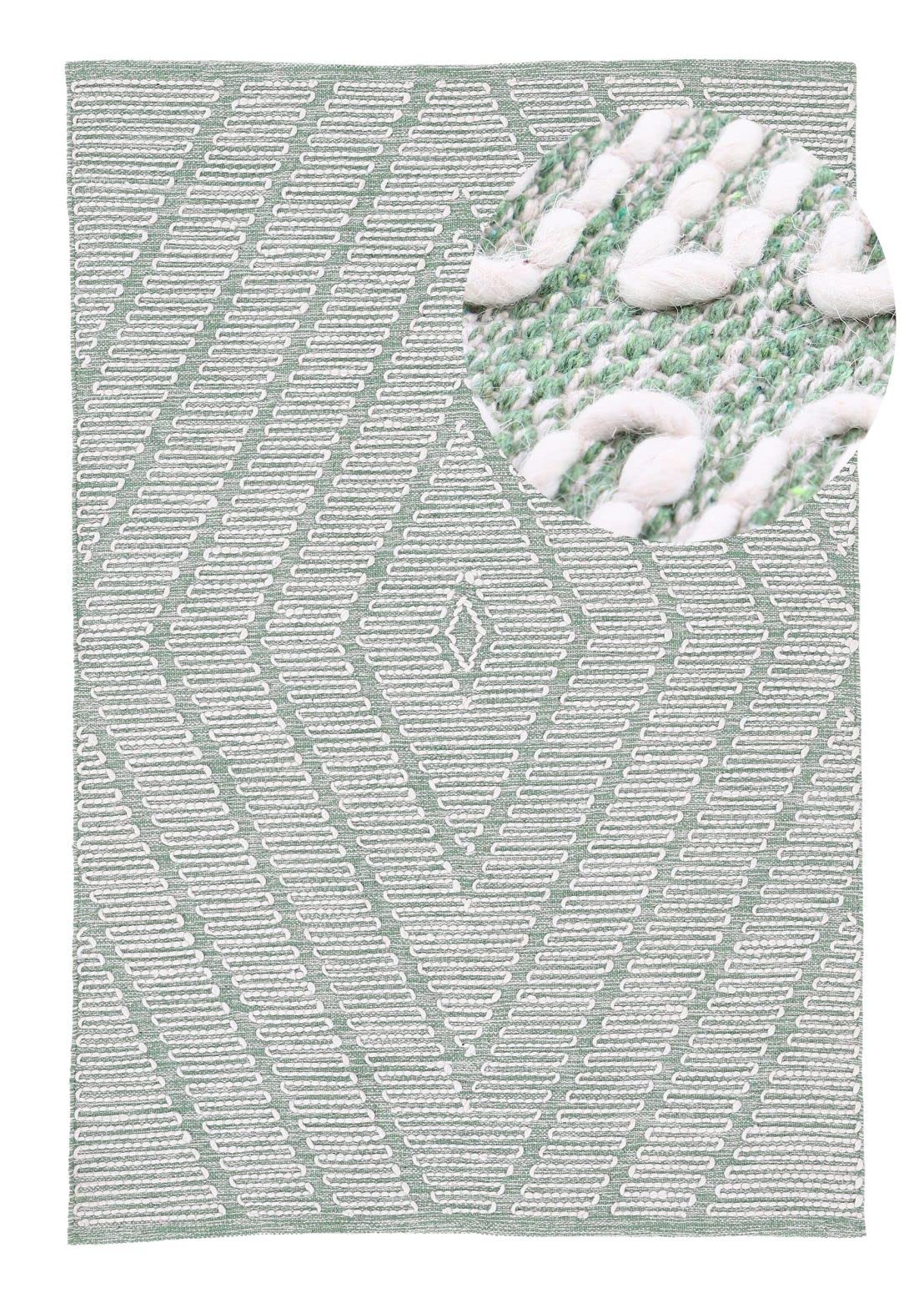 carpetfine-kelim-durry-baumwollteppich-gr-n-60x90-cm image 1