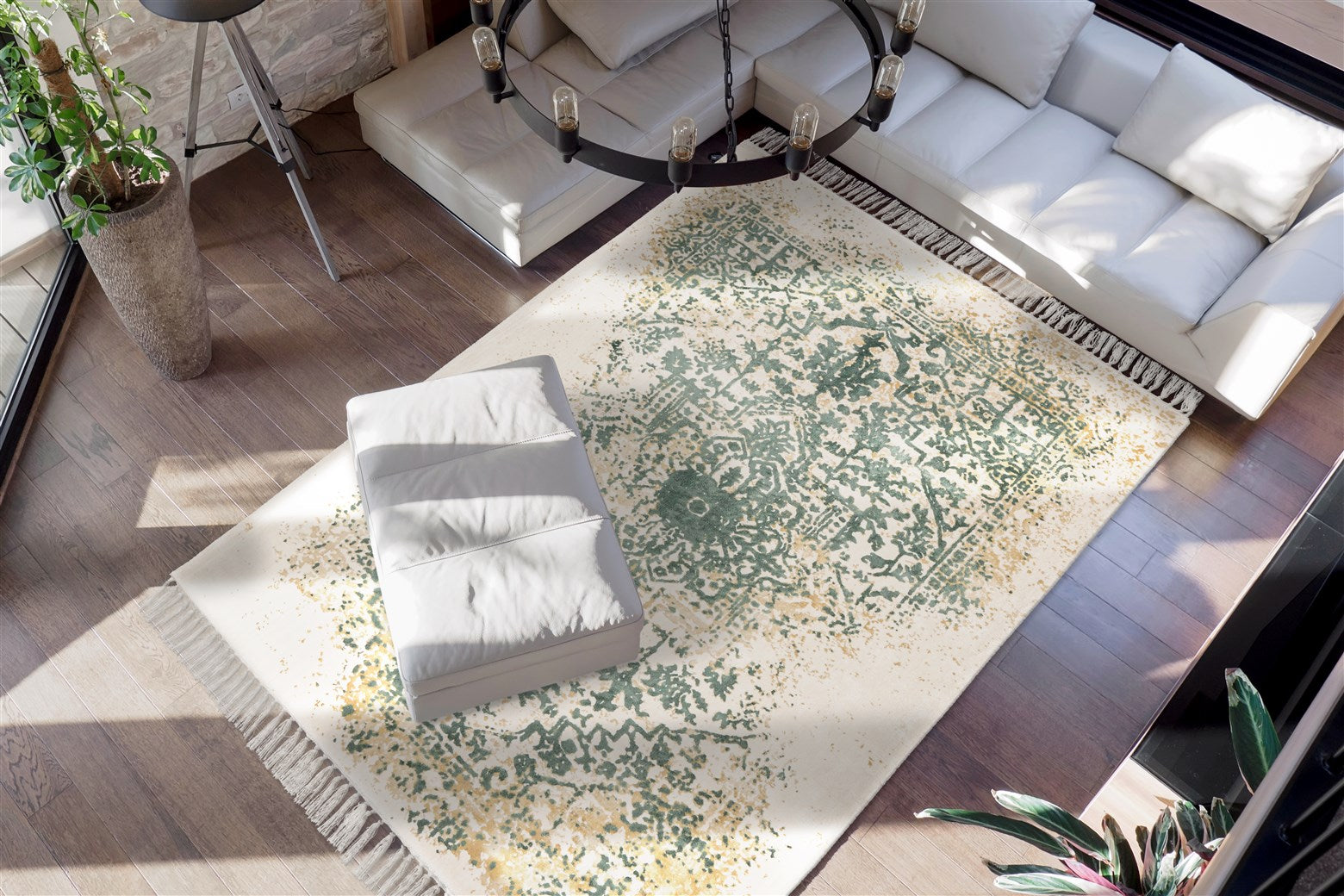 kayoom-dolce-vita-425-vintage-teppich-aus-viskose-flachflor image 2