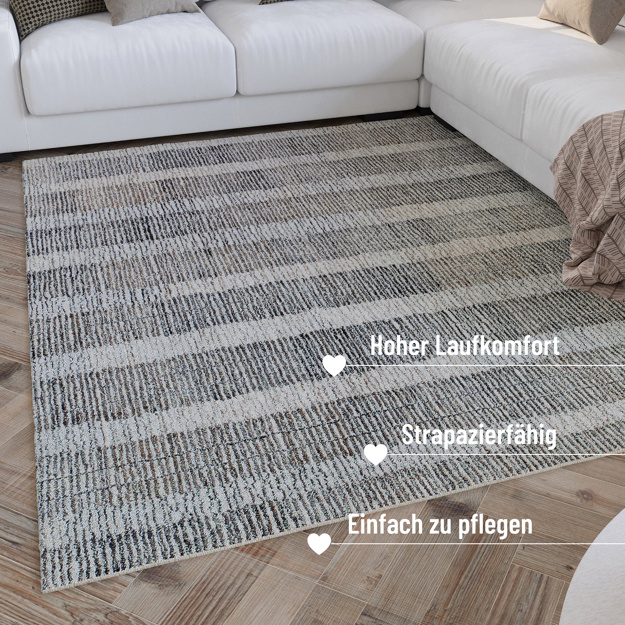 weconhome-hamptons-forty-kurzflorteppich-beige-grau-handgetuftet-fasermix image 6